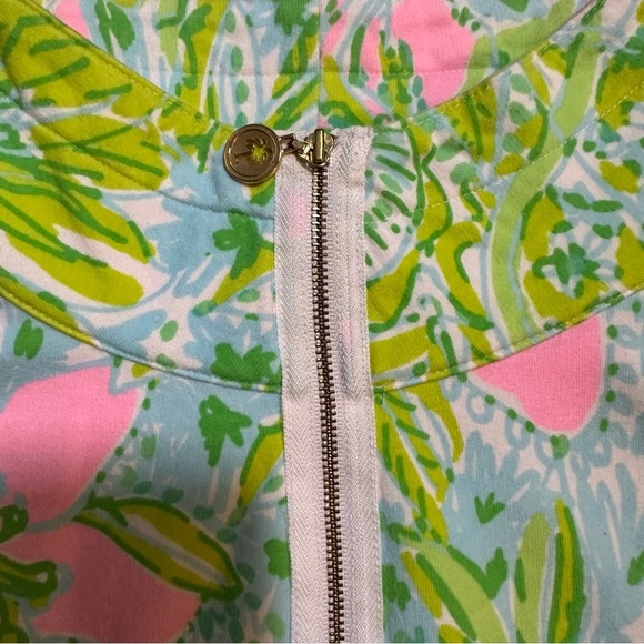 LILLY PULITZER Women's  HALF ZIP UP FLORAL JACKET SWEATSHIRT SIZE XS (b5 - Picture 3 of 11